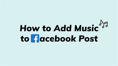 can you add music to a facebook post